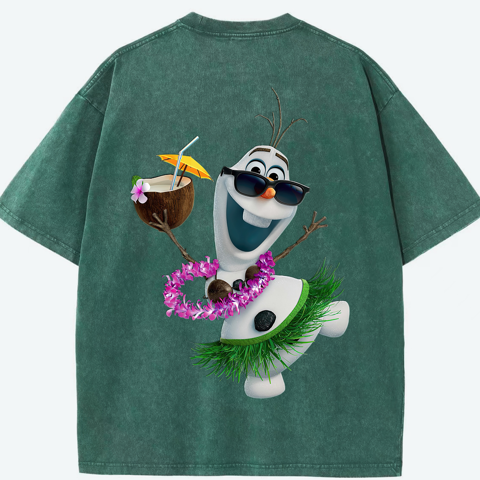 （画像用） アナと雪の女王 アンナ エルサ Frozen Anna Elsa 綿100% ヴィンテージ風 半袖Tシャツ（背面プリント）